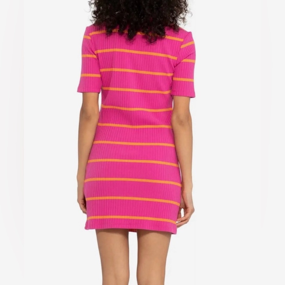 NWT Sanctuary Must Have Pink and Orange Striped Dress 1X - Picture 3 of 16